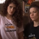 Shot of Julia Roberts wearing "Mystic Pizza" t-shirt